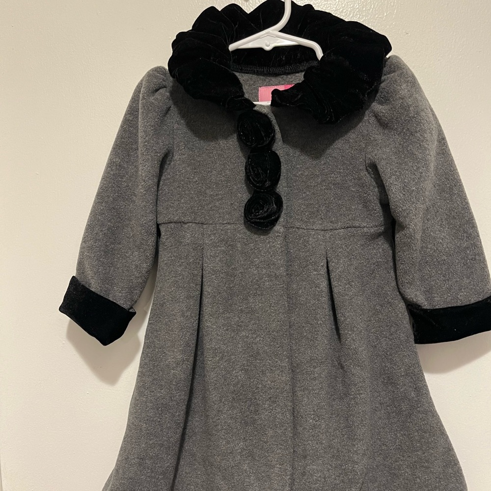 GoodLad Grey Dress Coat and Hat w/ Black Detailing (2T)